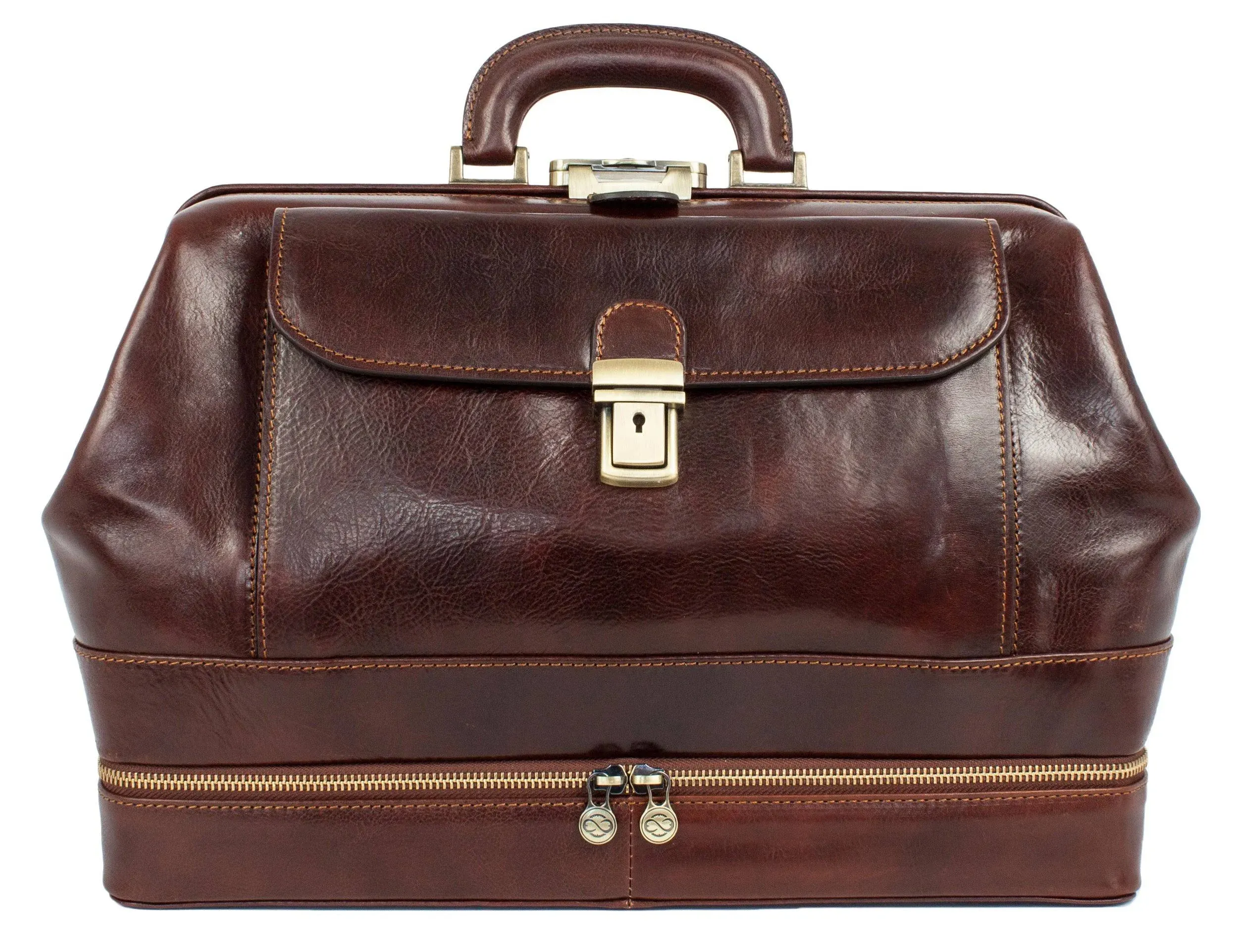 Brown Large Leather Doctor Bag - The Master and Margarita by Time Resistance