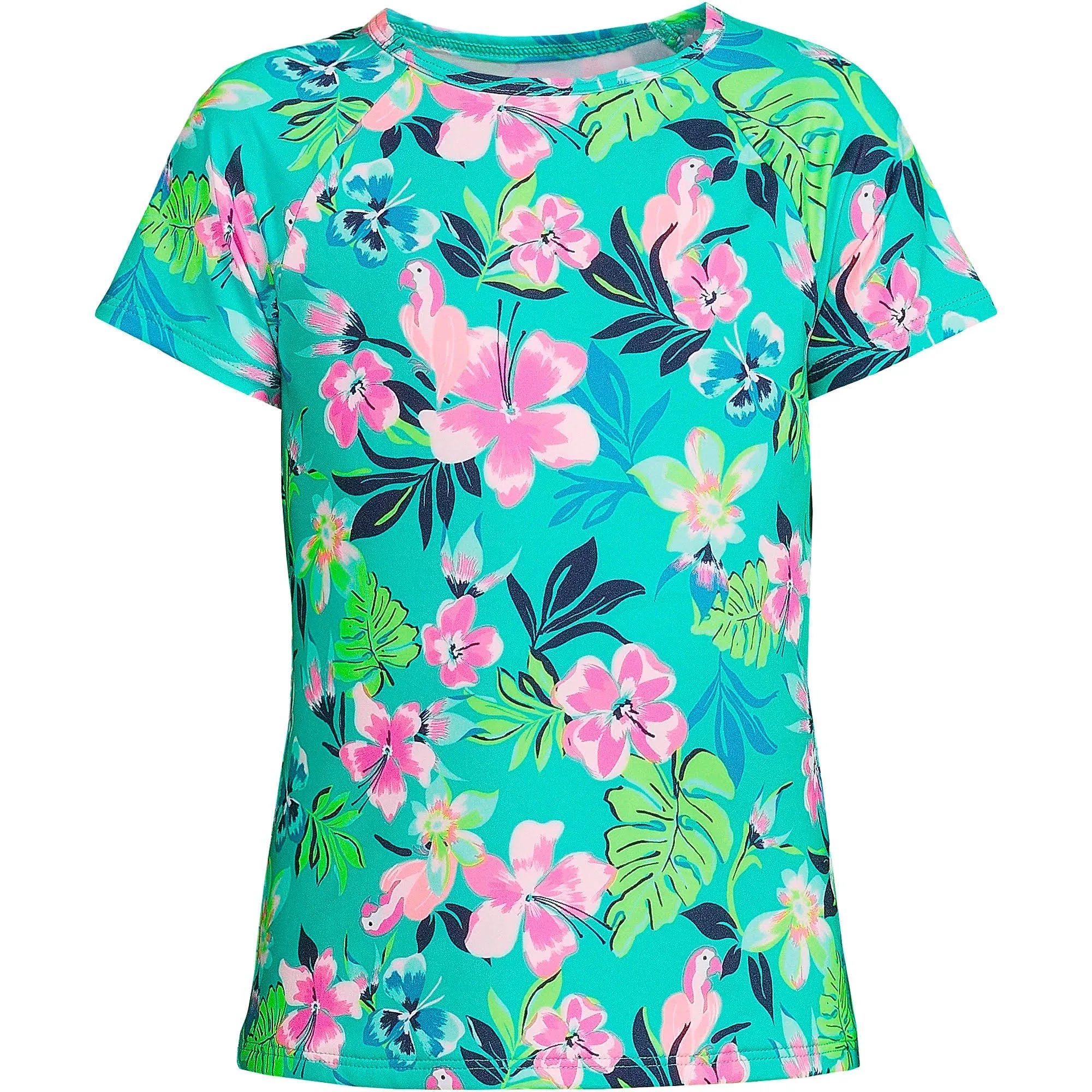 Girls 7-16 Lands' End Short Sleeve Rash Guard