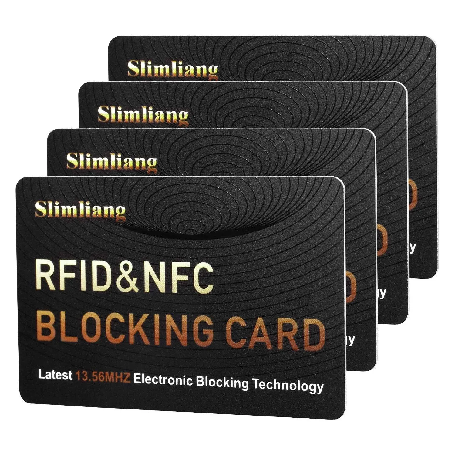  RFID Blocking Card, Fuss-Free Protection Entire Wallet &amp; Purse Gold/4 cards