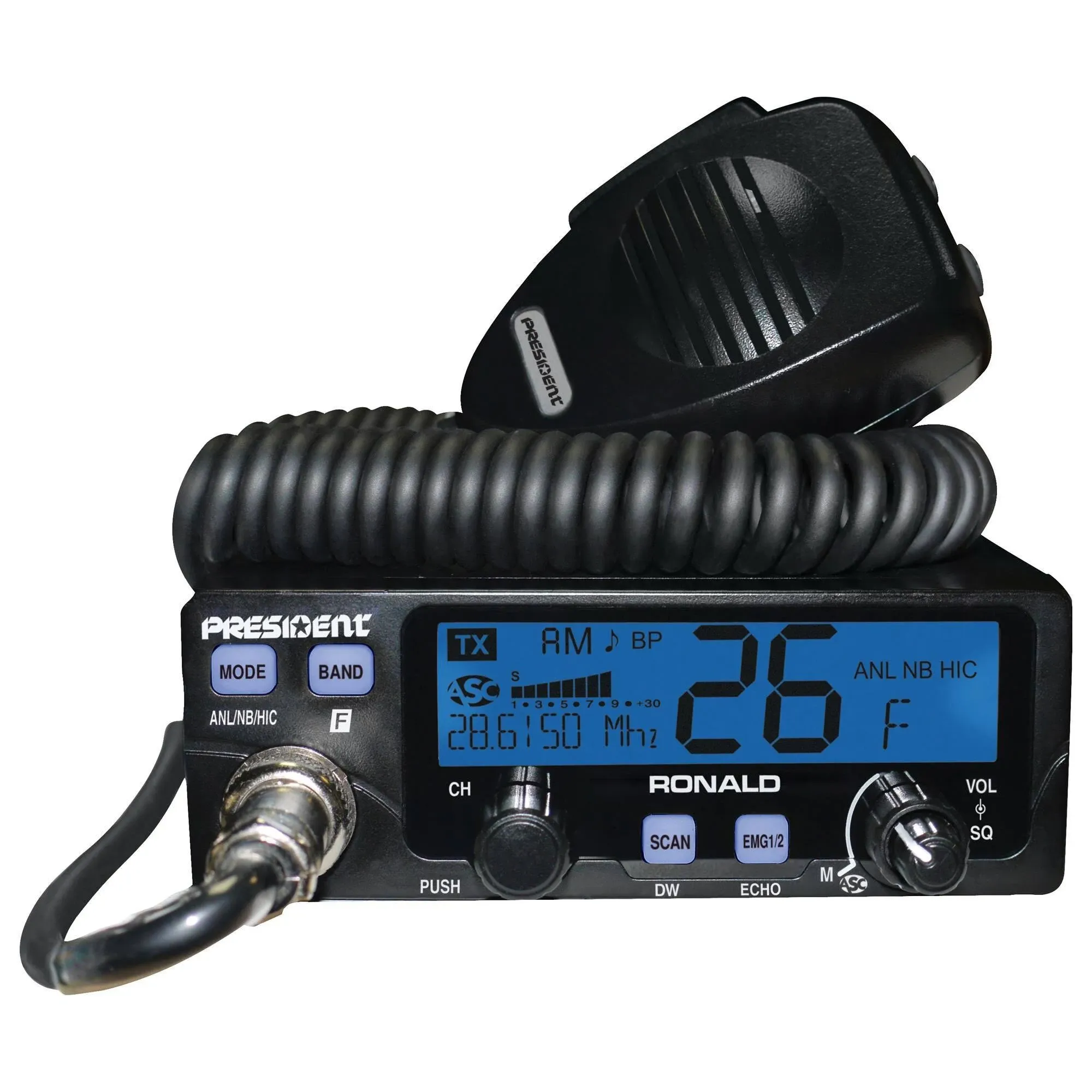 President Electronics TXUS500 Model RONALD Ham Transceiver CB Radio