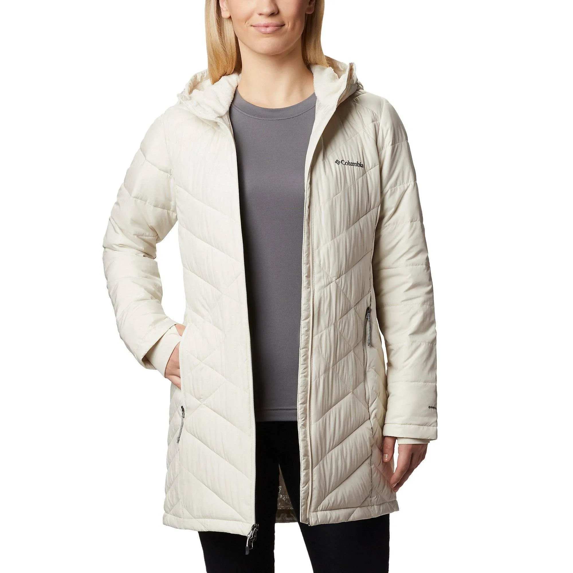 women’s white Columbia coat