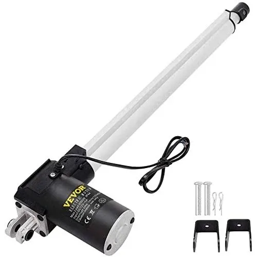 16 Inch Stroke Electric Actuators DC 12V with Mounting Bracket Heavy Duty 6000N/