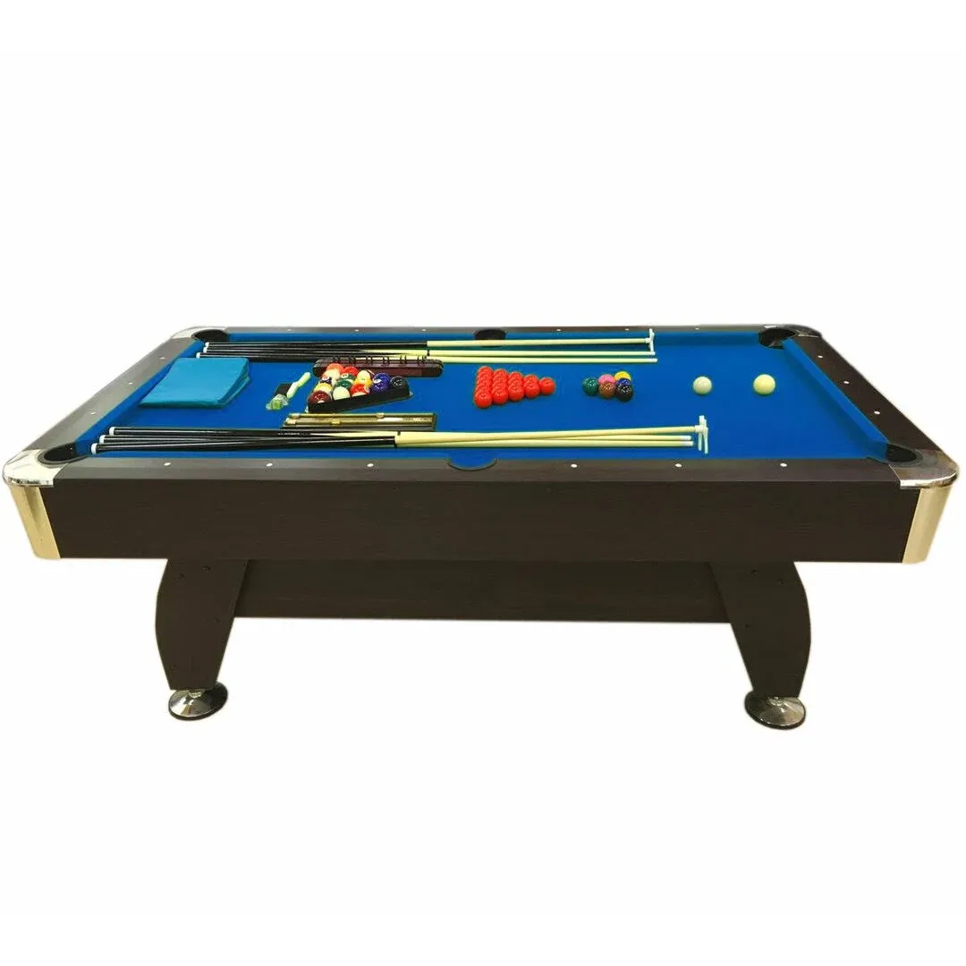 SIMBAUSA Billiard Pool Table 7 Feet Snooker Full Set Accessories Game mod. Blue SEA Blue