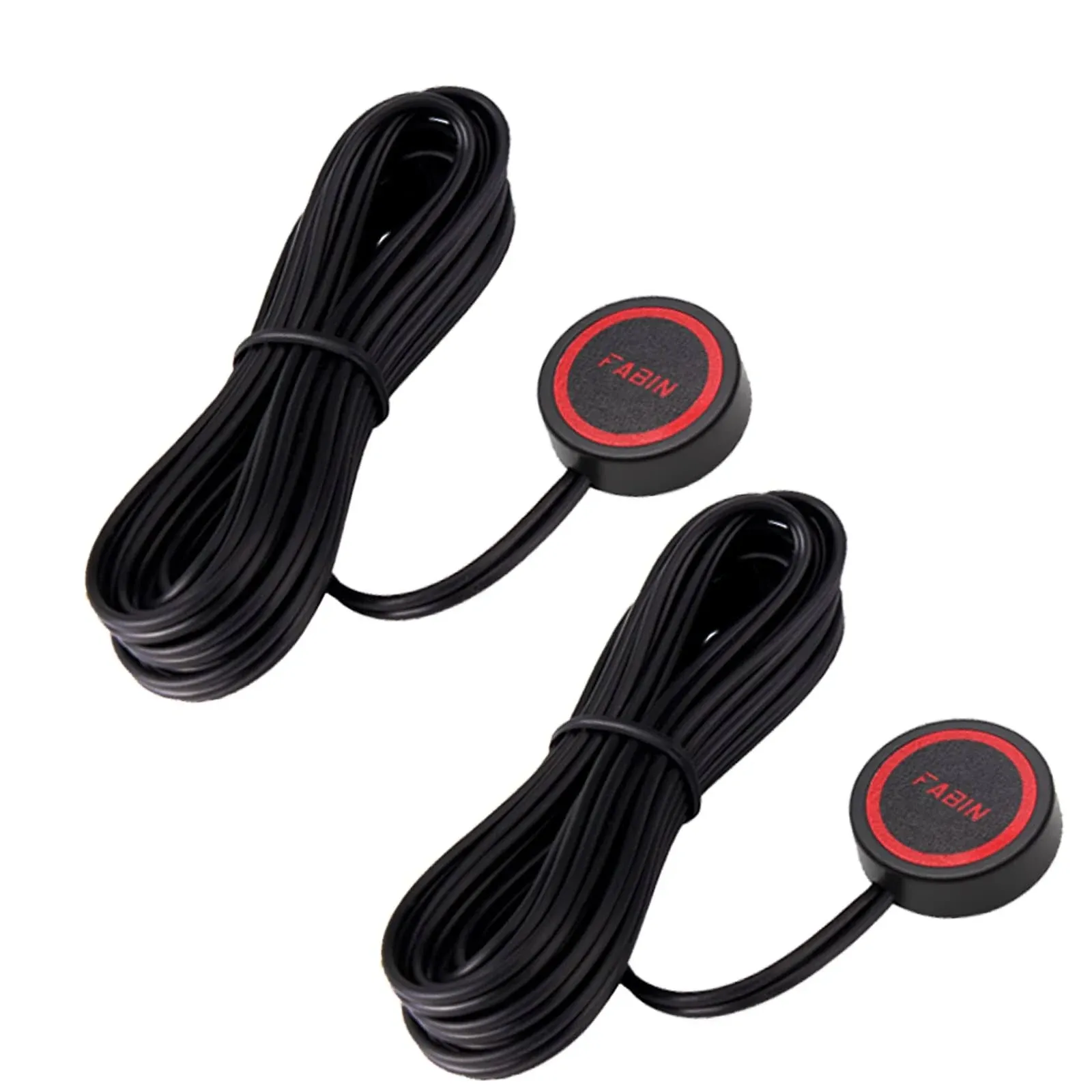 Horn Push Button 2Pcs，Momentary Switch with 3 Meters Wire，Round Red Cap On Of...