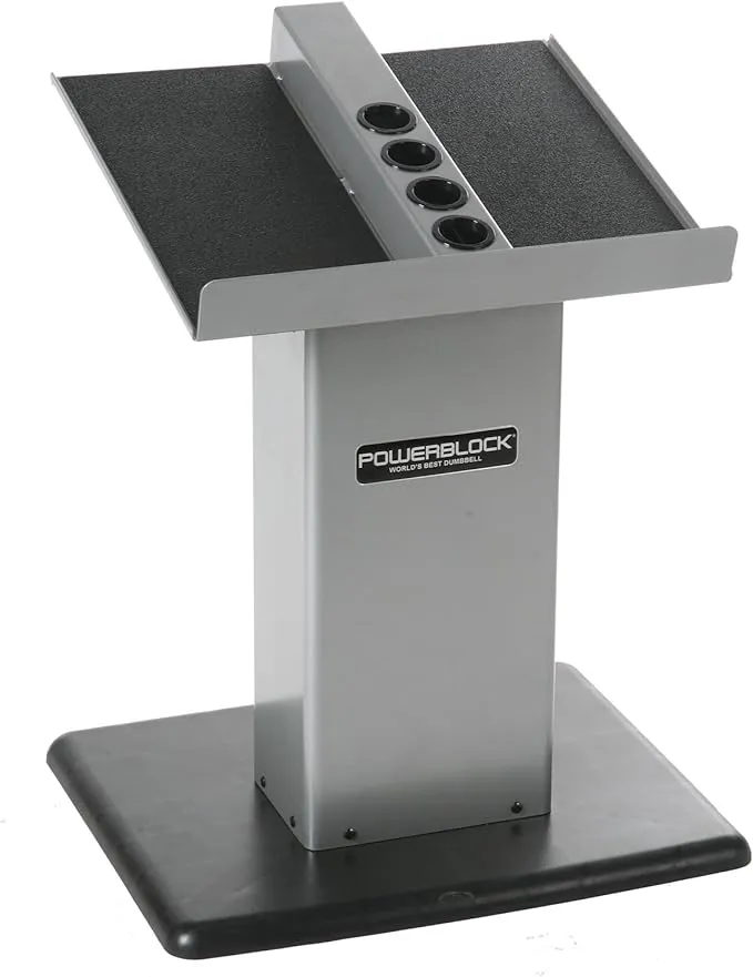 POWERBLOCK Large Column Stand, Dumbbell Rack & Weight Rack,Silver/blackPOWERBLOCK Large Column Stand, Dumbbell Rack & Wei…