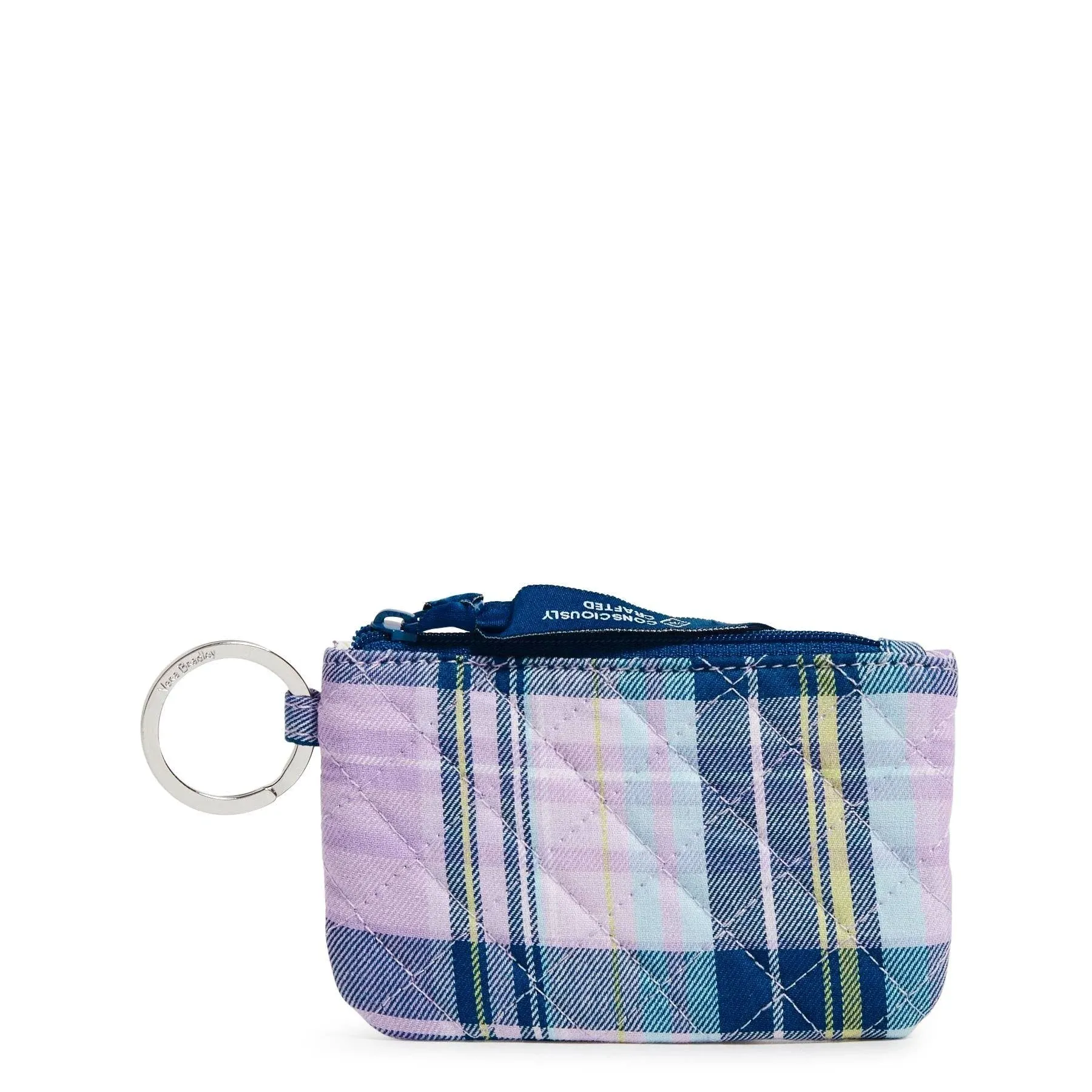 Vera Bradley Zip ID Case Amethyst Plaid