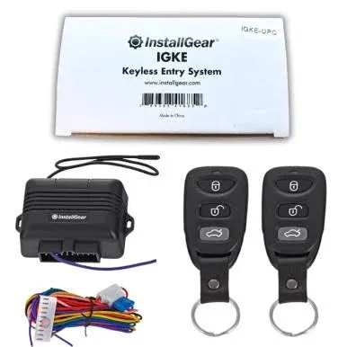 InstallGear Keyless Entry System &amp; Trunk Pop Release with Two 3-Button Remotes