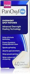 Panoxyl PM Overnight Spot Patches with Advanced Hydrocolloid Healing Technology, 40 Count (Pack of 3)