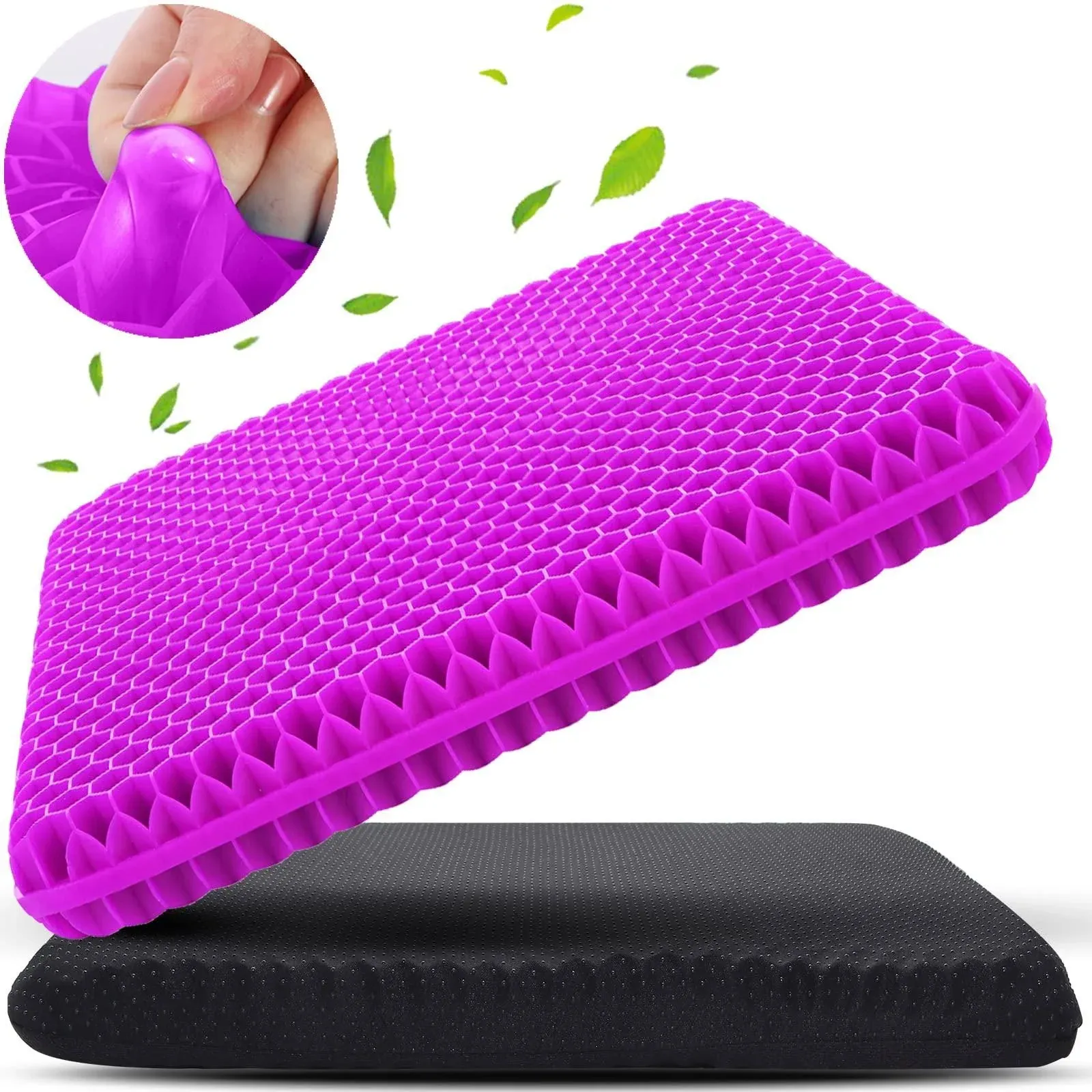 KYSMOTIC Gel Seat Cushion for Long Sitting Super Large &amp; Thick Soft &amp; Breatha...