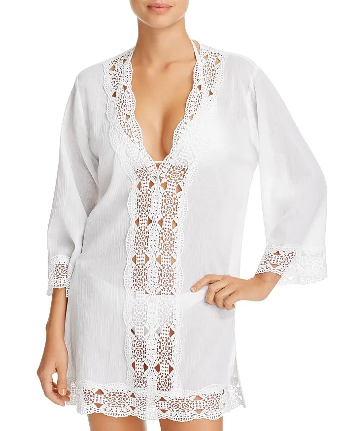 La Blanca Island Fare Tunic Swim Cover-Up - White