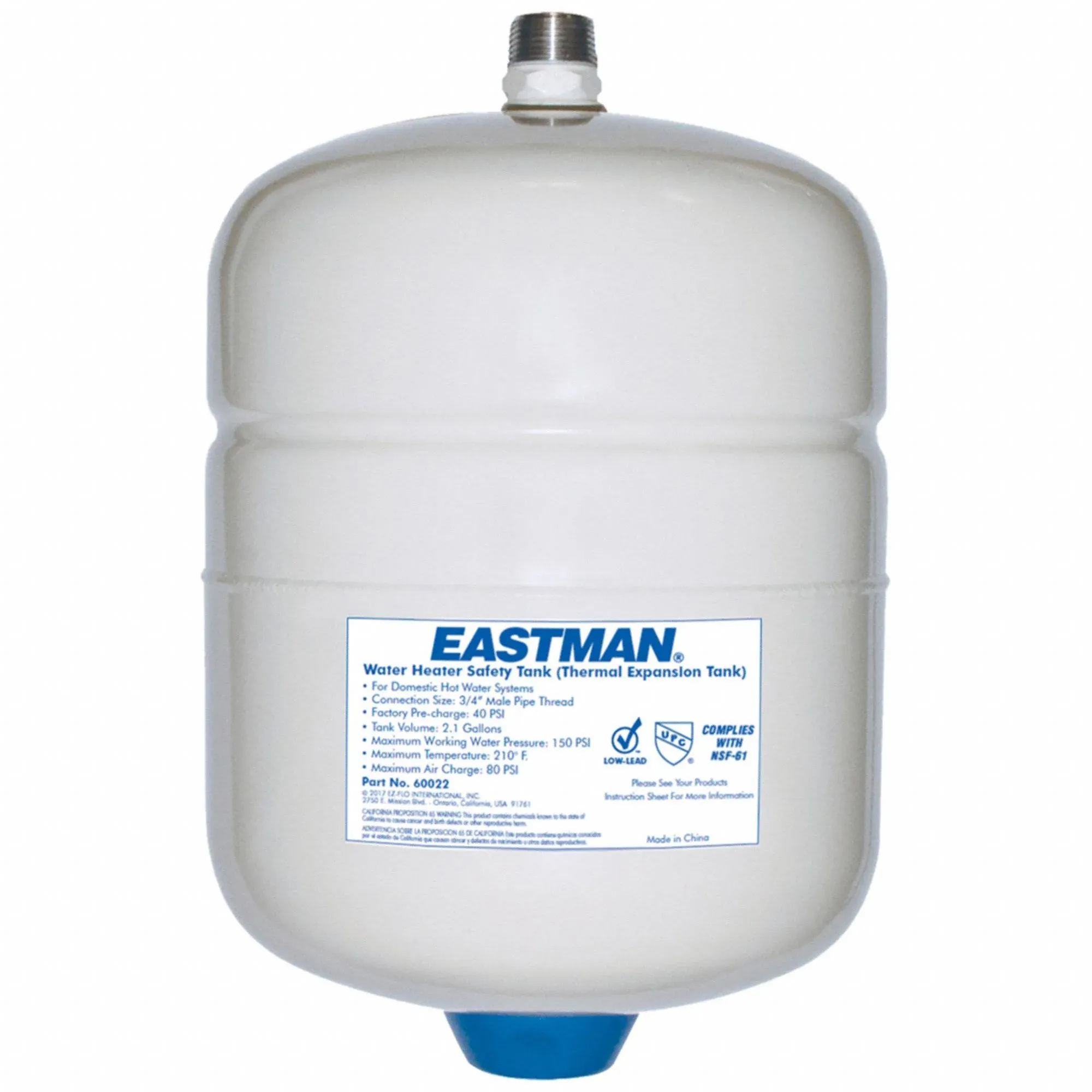 Eastman 60022 60022/DET-5 2 Gallon Expansion Tank, White