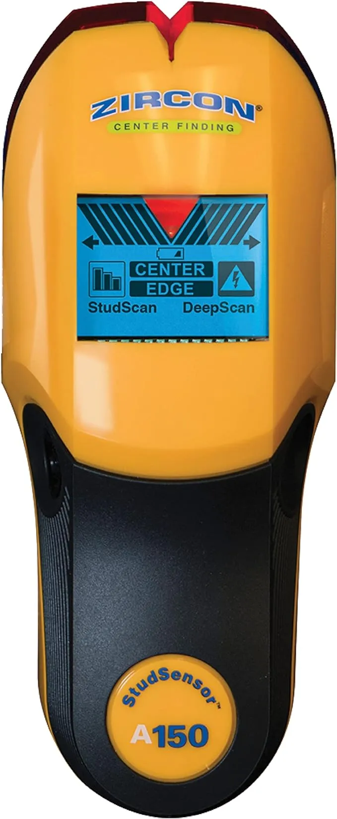 Zircon StudSensor A150 Wall Scanner and Center/Edge Locating Stud Finder with WireWarning Detection and Signal Strength Indicator