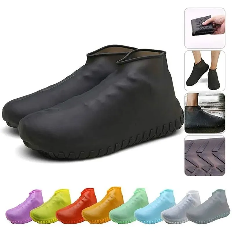 Nirohee Silicone Shoes Covers Shoe Covers Rain Boots Reusable Easy to Carry for ...