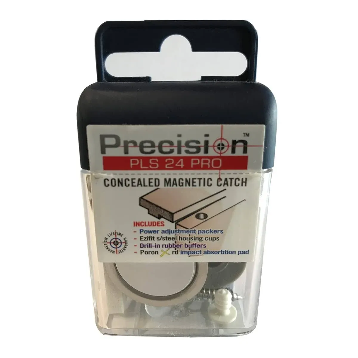 Precision Lock Services Precision Lock Pls24pro Magnetic Catch With Adjustable Strength, Silver Multicolor