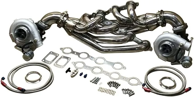 Phab for GM 4.8 5.3L 5.7L 6.0L 6.2L LS T3 Turbos+manifold+elbows+oil Lines Wastegates