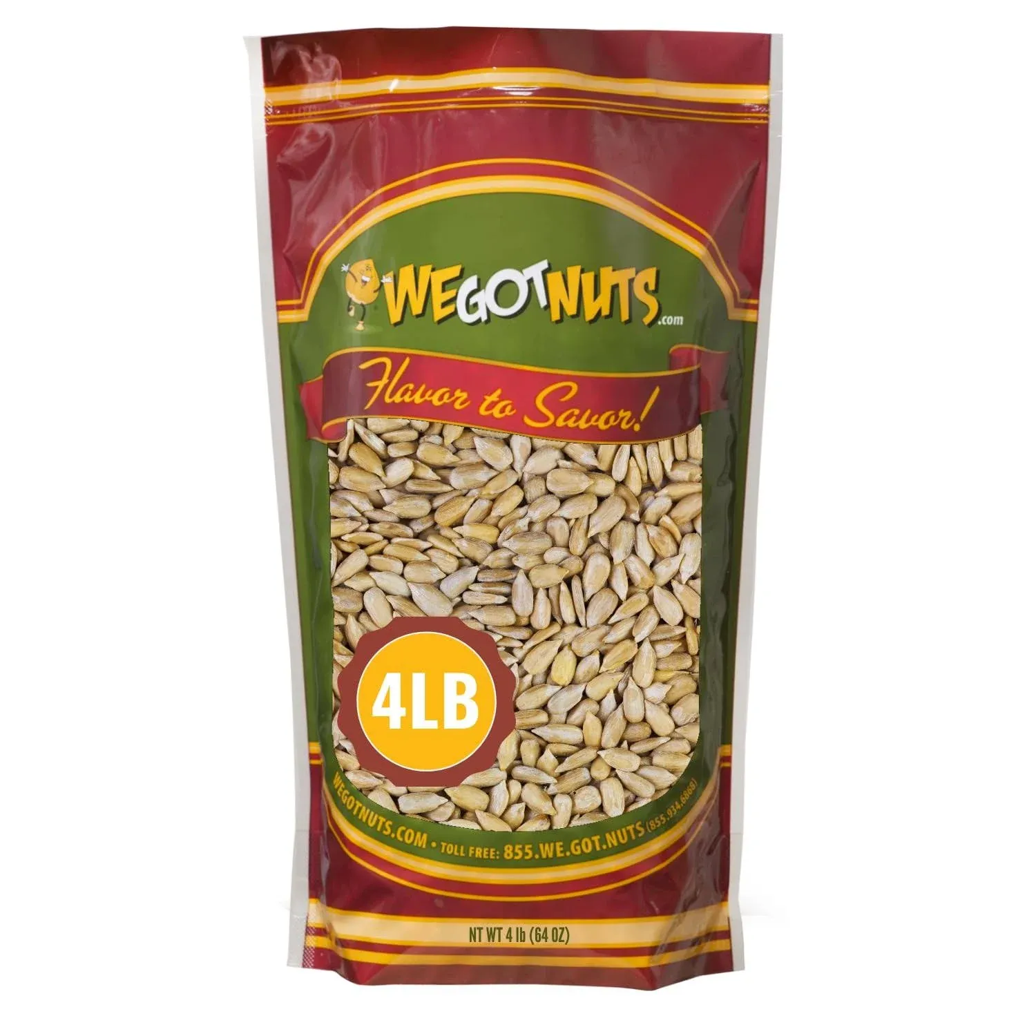 We Got Nuts Sunflower Seeds Roasted & Unsalted (No Shell) 4 lb