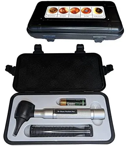 4th Generation Dr Mom LED Pocket Otoscope and Both Adult and Pediatric Specula