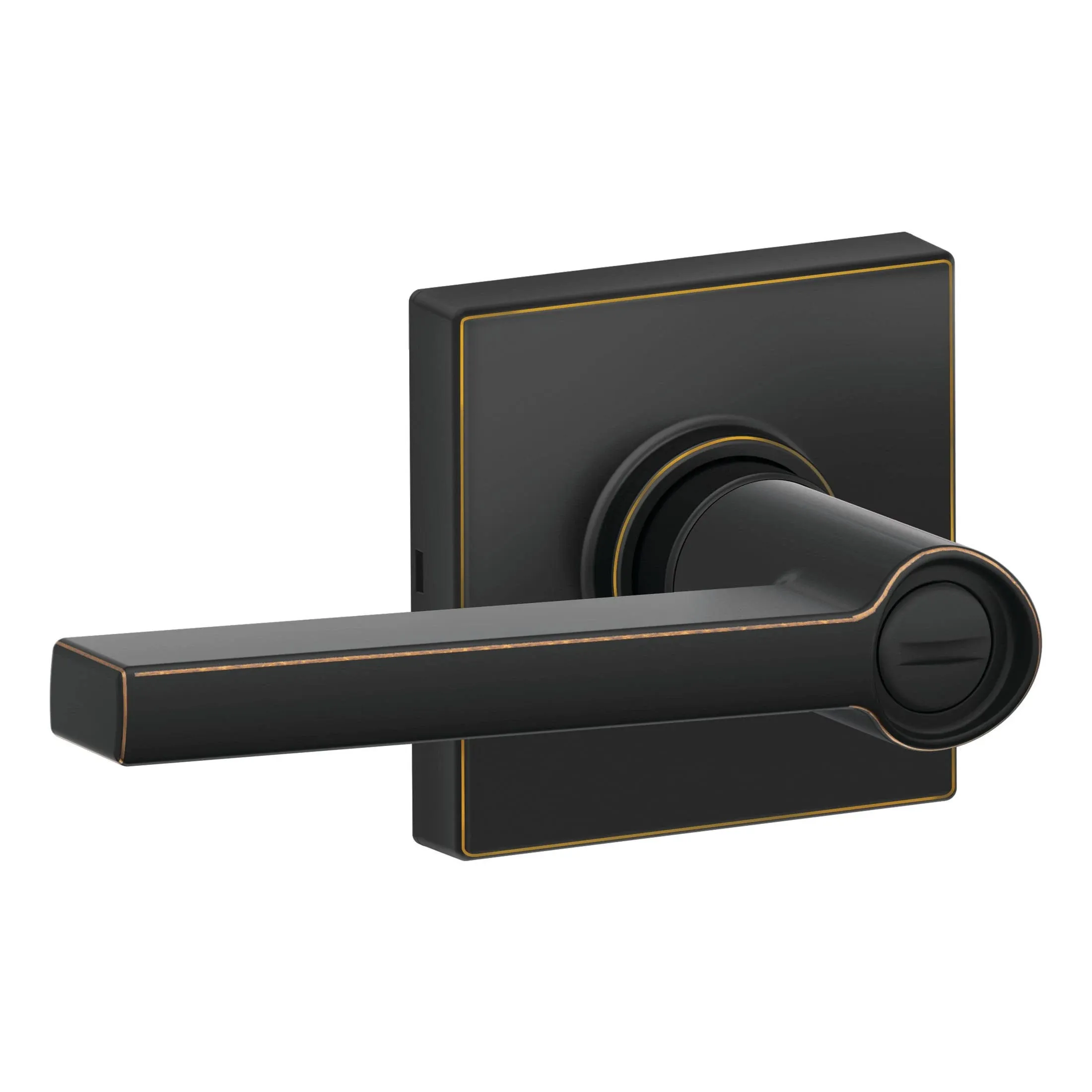 Dexter by Schlage Solstice-Collins Aged Bronze Universal Interior Bed/Bath Privacy Door Handle Lowes.com