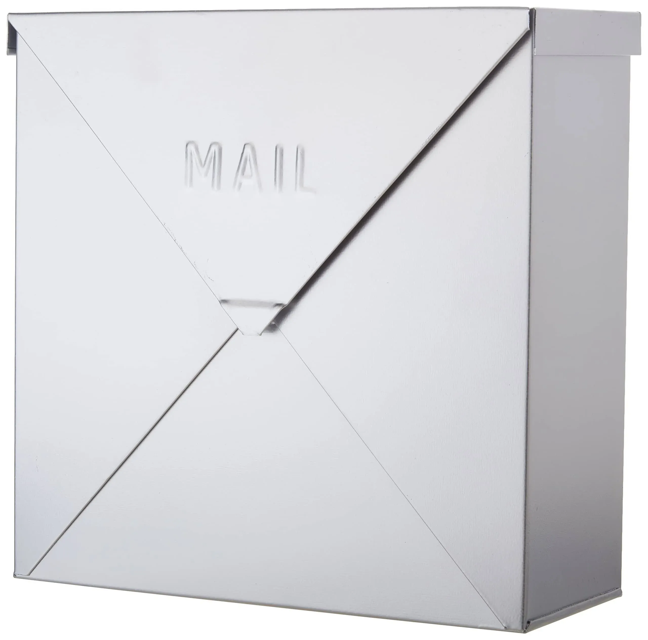 nach Chicago Industrial Style Wall Mounted Mailbox, Silver