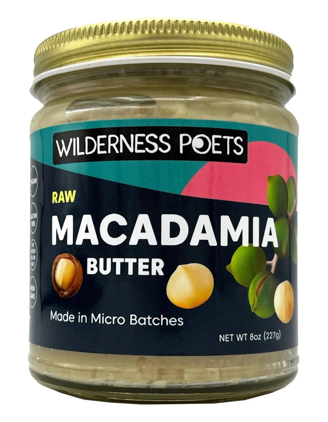 Wilderness Poets Raw Macadamia Butter 8 oz (227 g)