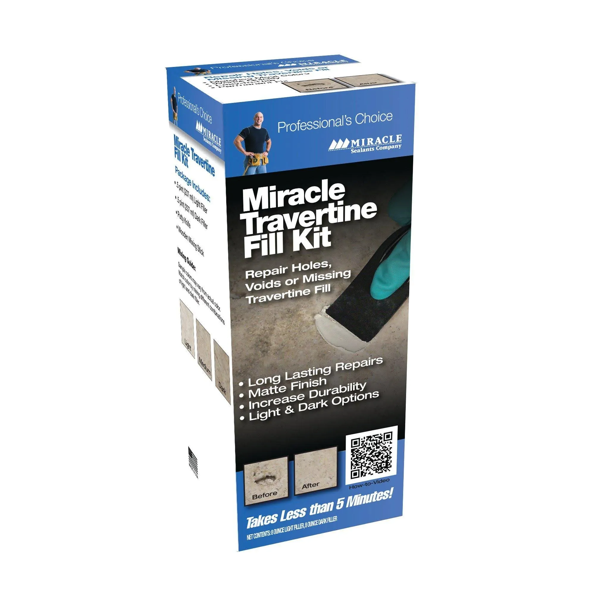 Miracle Sealants Travertine Fill Kit, Size: 8 oz