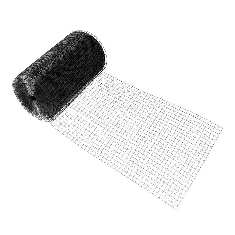 Hardware Cloth with 1-Inch Grid, 16 Gauge Black Vinyl Coated Welded Fence Mesh R