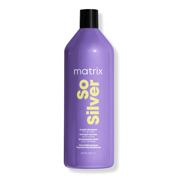 Matrix So Silver Purple Shampoo | Neutralizes Yellow Tones | Color Depositing & Toning | For Color Treated, Blonde, Grey, and Platinum Hair | Toning Shampoo | Packaging May Vary | Vegan