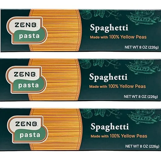 ZENB Yellow Pea Gluten-Free Vegan Spaghetti, 17g Protein &amp; 11g Fiber per Serving