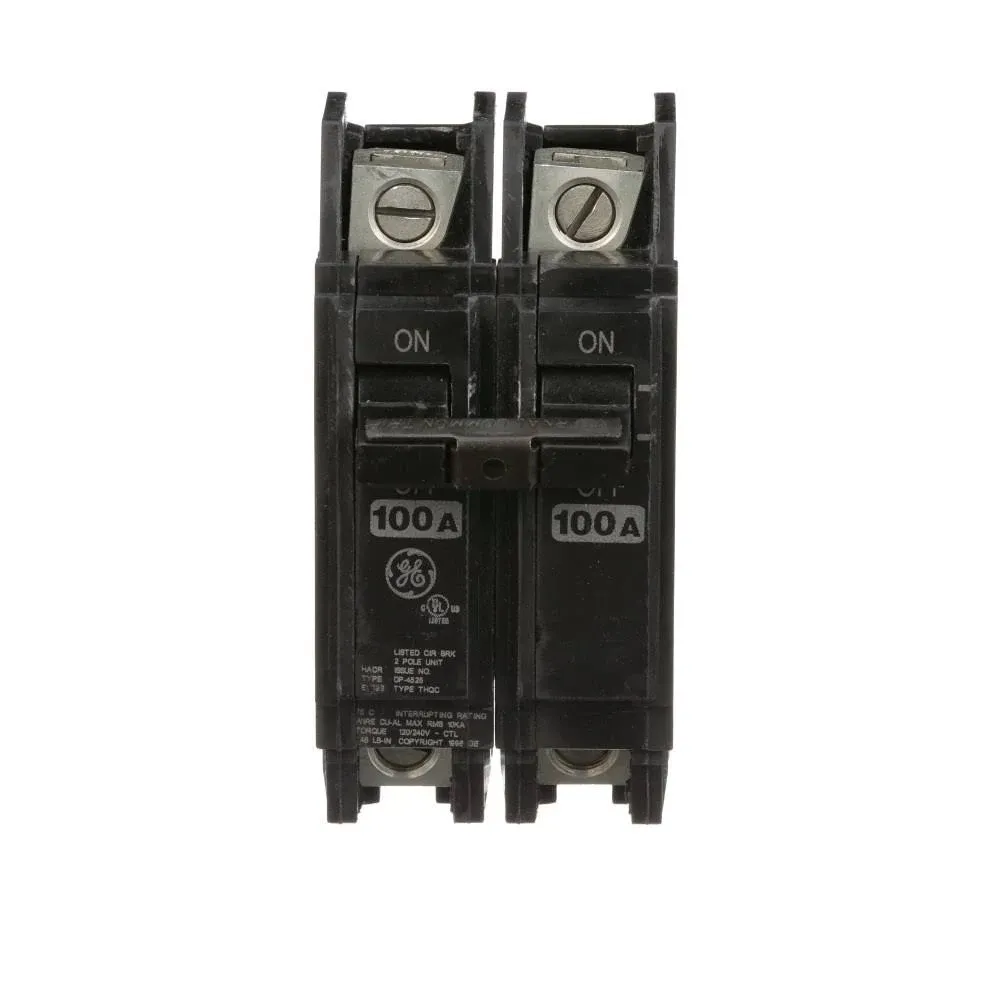 General Electric GETHQC21100WL GE THQC21100WL 2P 100A 120/240V CB, Black