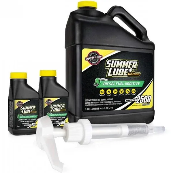 Opti-Lube Summer Cetane Formula DIESEL Fuel Additive 1 Gallon with Accessories ...