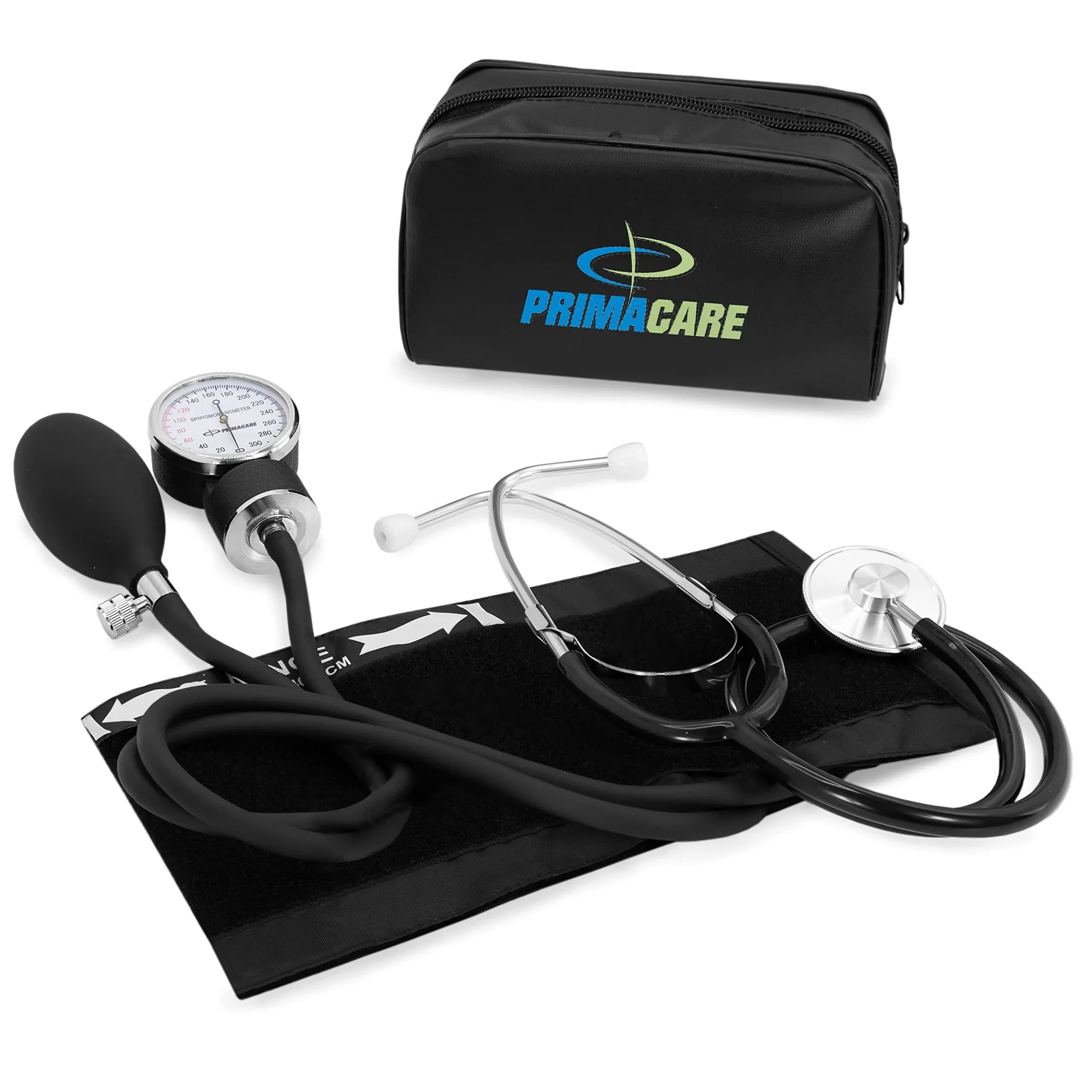 Primacare Ds-9197-bk Classic Series Adult Blood Pressure Kit with Stethoscope, Black