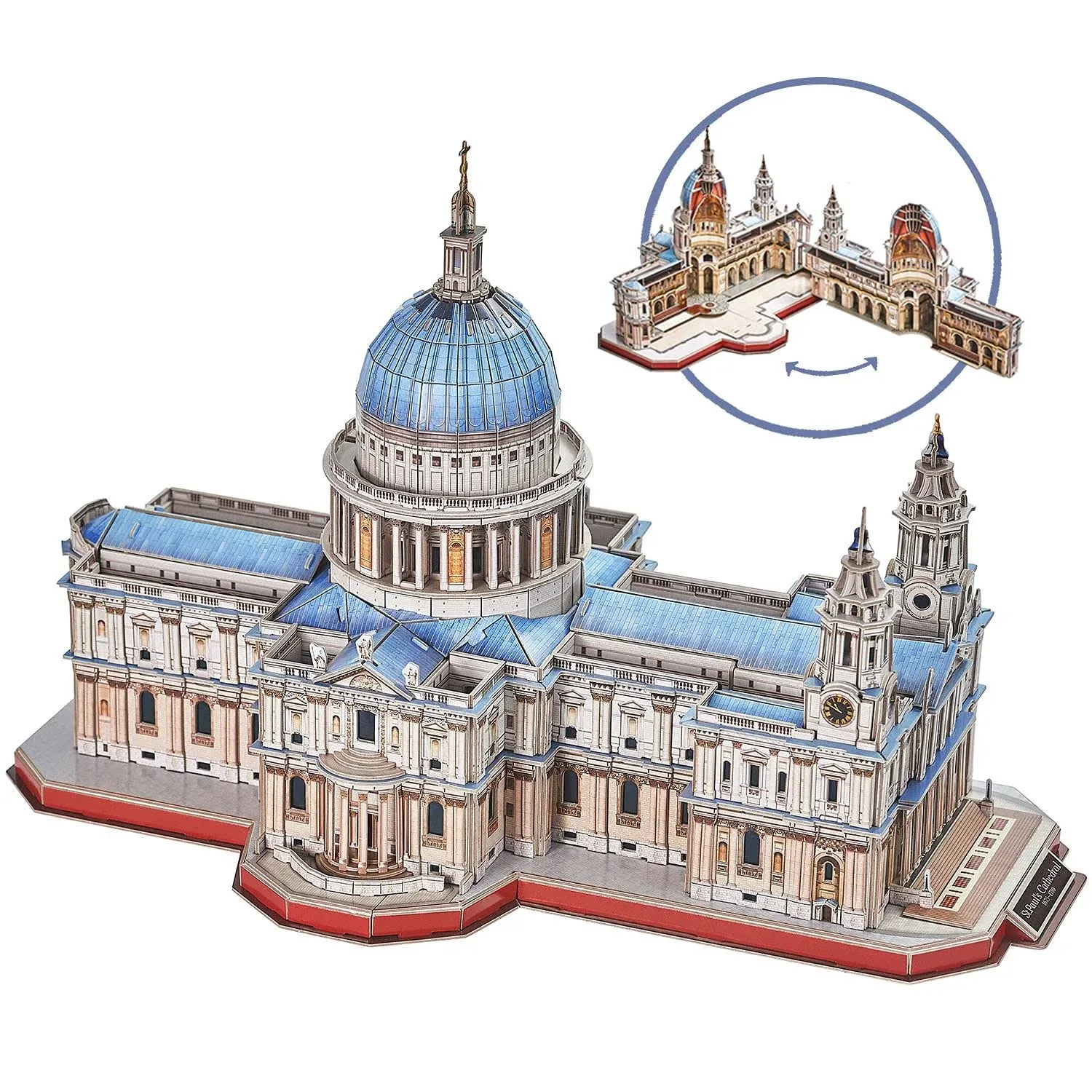 CubicFun 3D Brain Teaser Puzzles for Adults 643 Pieces Large Challenge Britain Architecture Church Building Model Craft Kits Birthday Gift for Adults as Hobby, St.Paul's Cathedral Gifts for Women Men