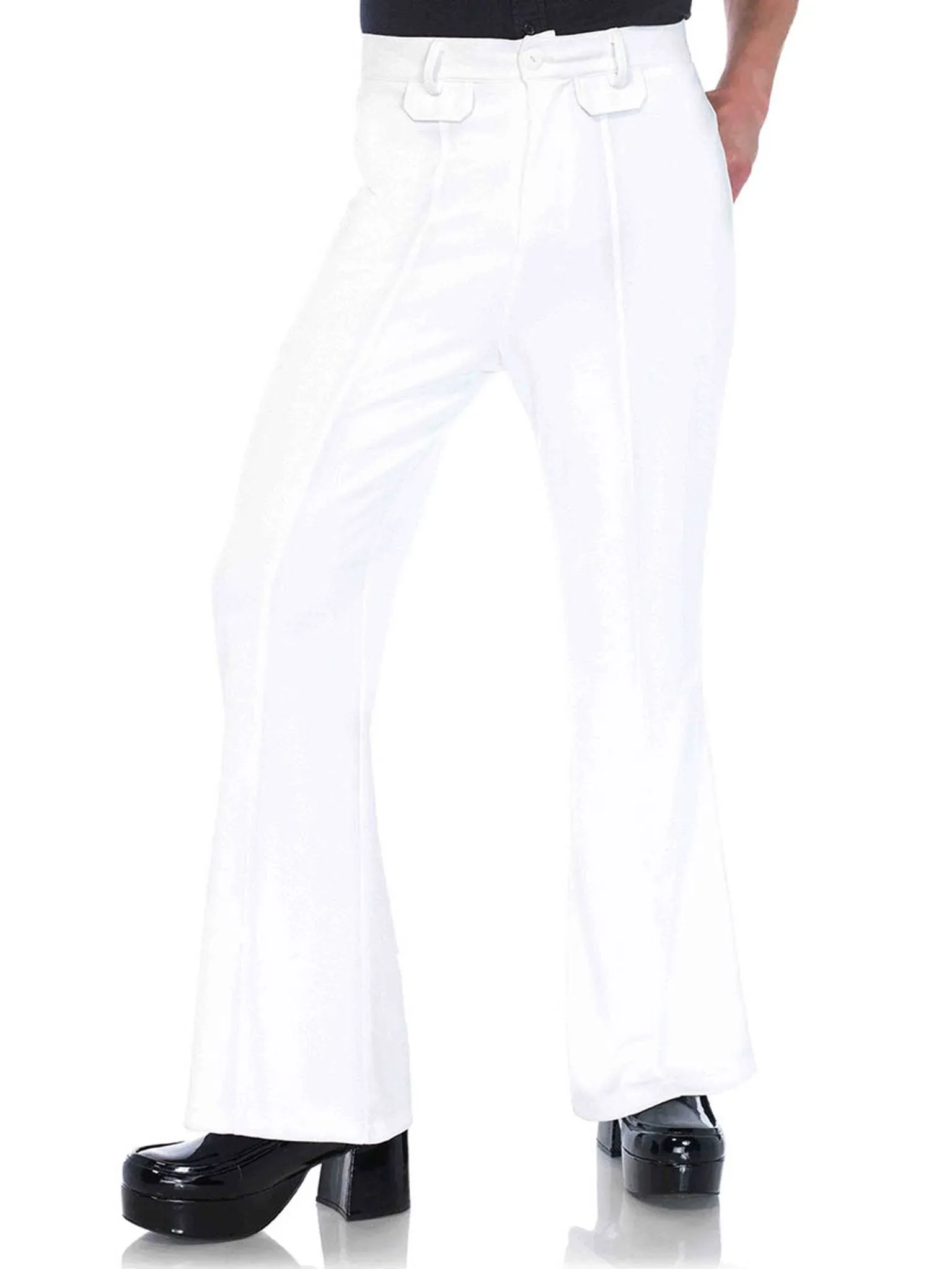 Leg Avenue Men's Bell Bottom Disco 70s Pants, Size: XL, White