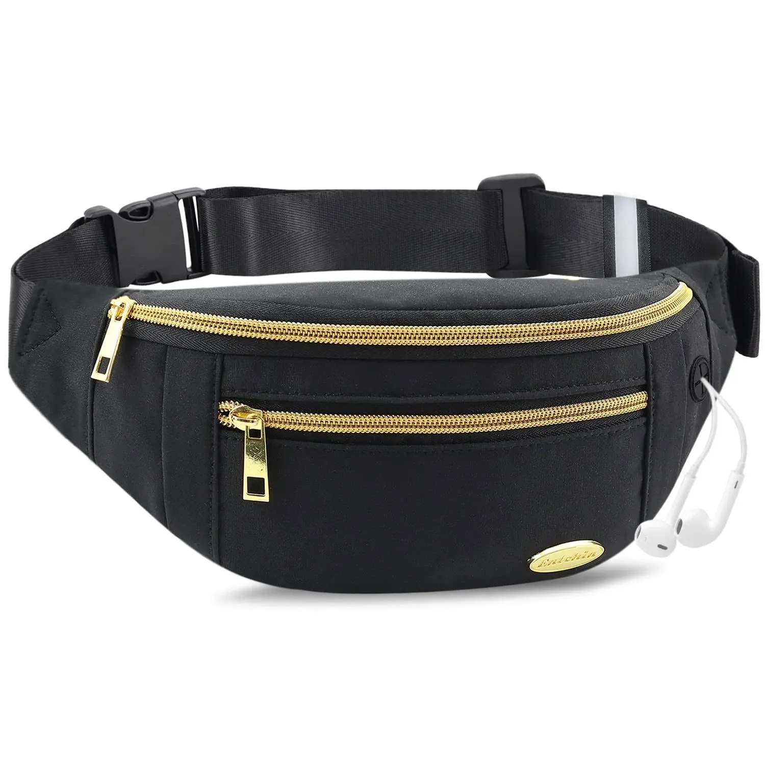 Fanny Pack for Women Men Crossbody Bag with 4-Zipper Pockets Large Capacity &amp;...