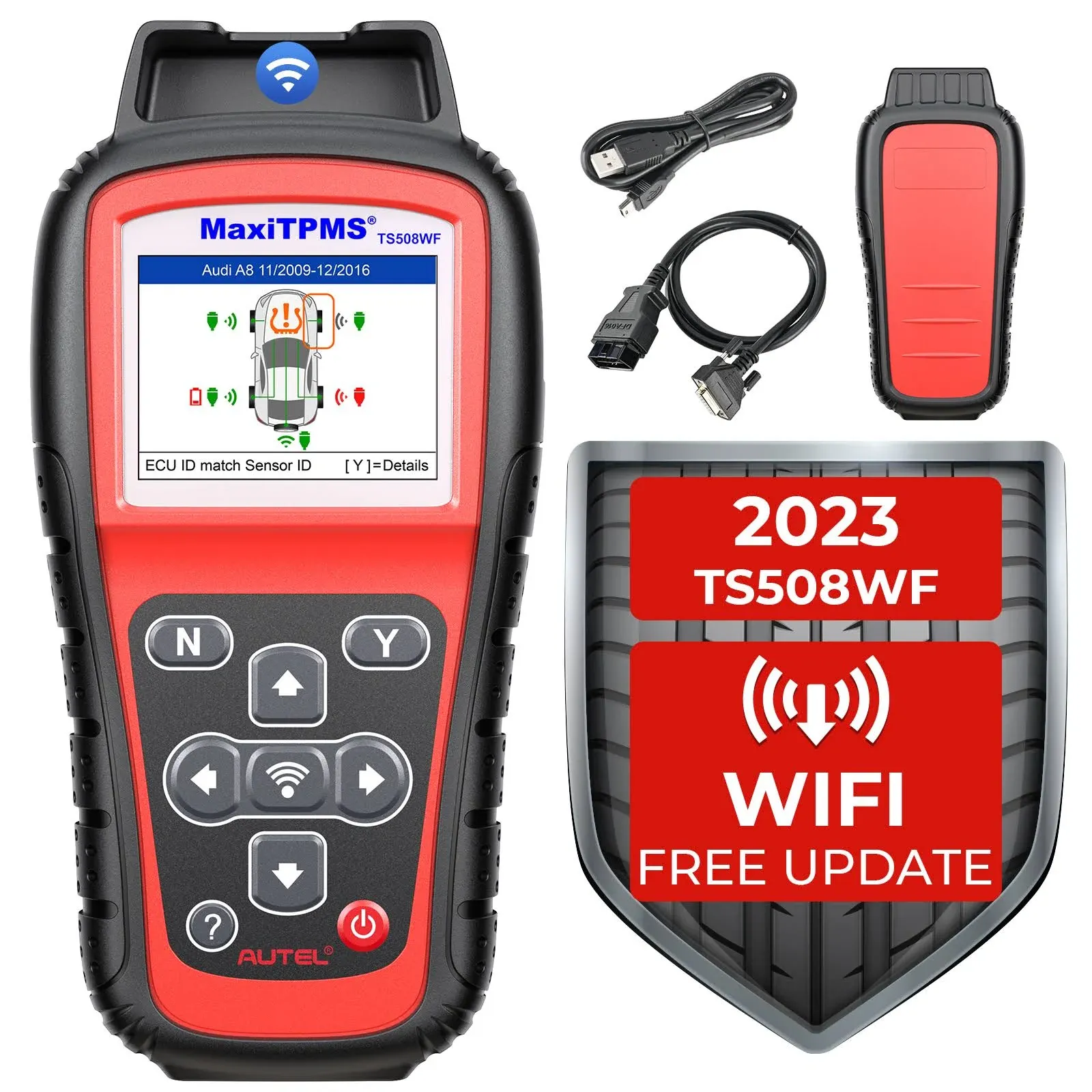 Autel MaxiTPMS TS508WF TPMS pr~gramming Tool 2023 Enhanced TS508 Wi-Fi Version