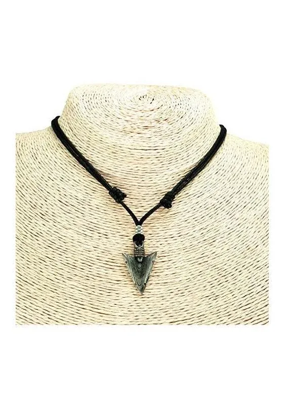 BlueRica Arrowhead on Adjustable Cord Necklace