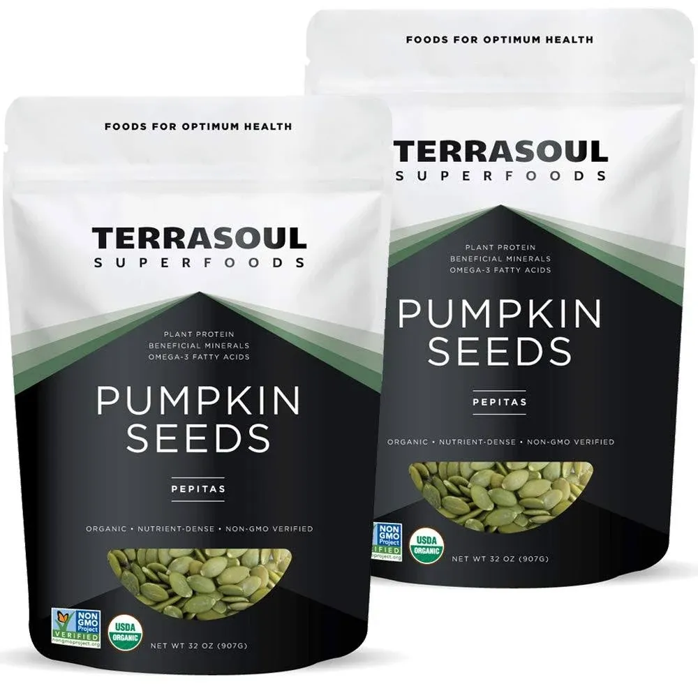 Terrasoul Superfoods Organic Pumpkin Seeds 4 lbs - Premium Quality | Fresh | Raw ...