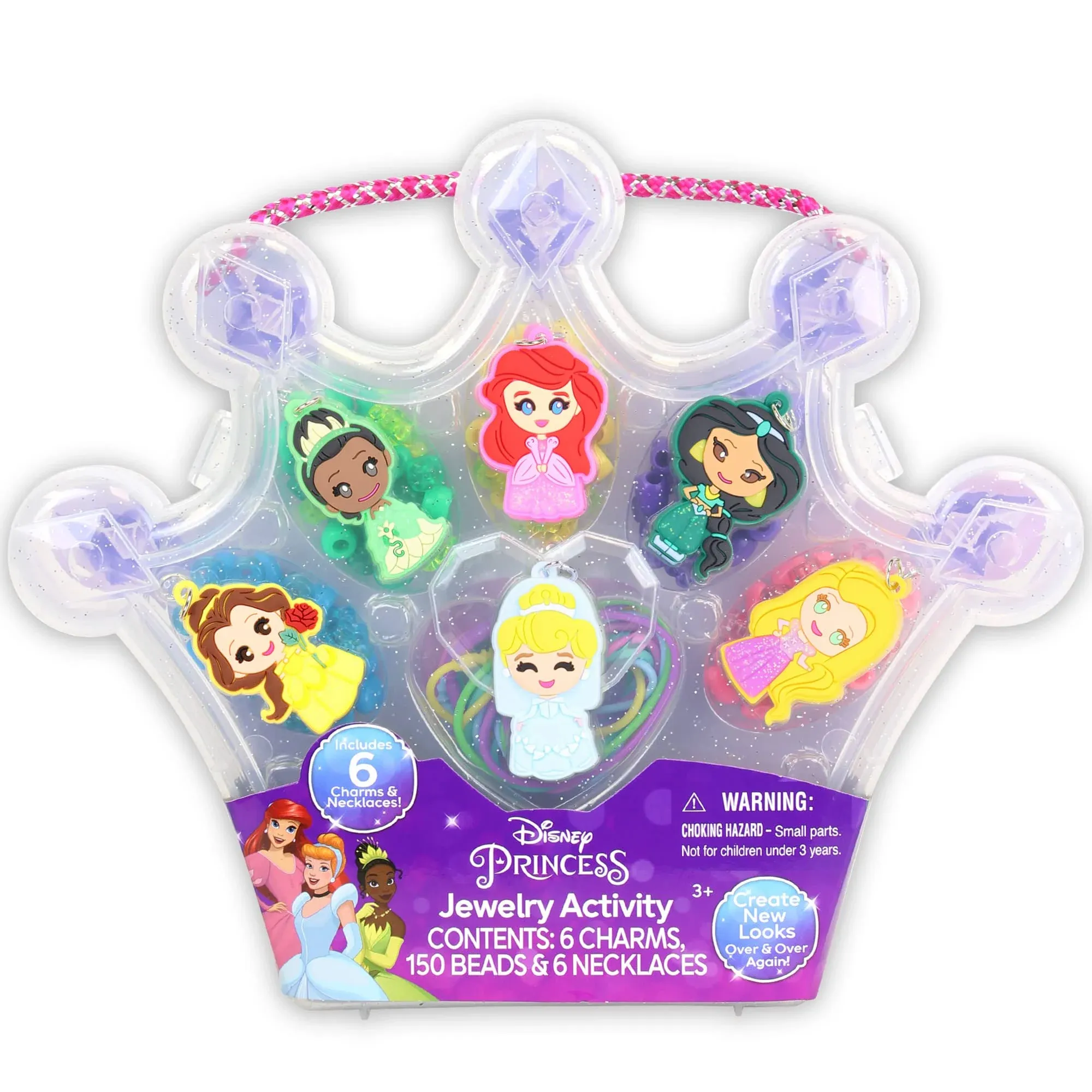 Tara Toy Disney Princess Necklace Activity Set - Spark Creativity with Amazon Exclusive Princess Jewelry-Making Set, Holiday Gift, Birthday Party DIY Activity