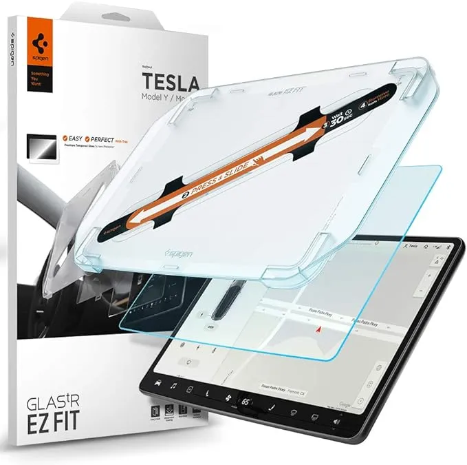 Spigen EZ Fit Screen Protector for Tesla Model 3 & Y