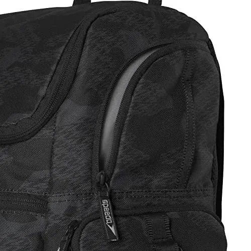 Speedo Large Teamster Backpack 35-Liter, Camo Boom Black 2.0, One Size