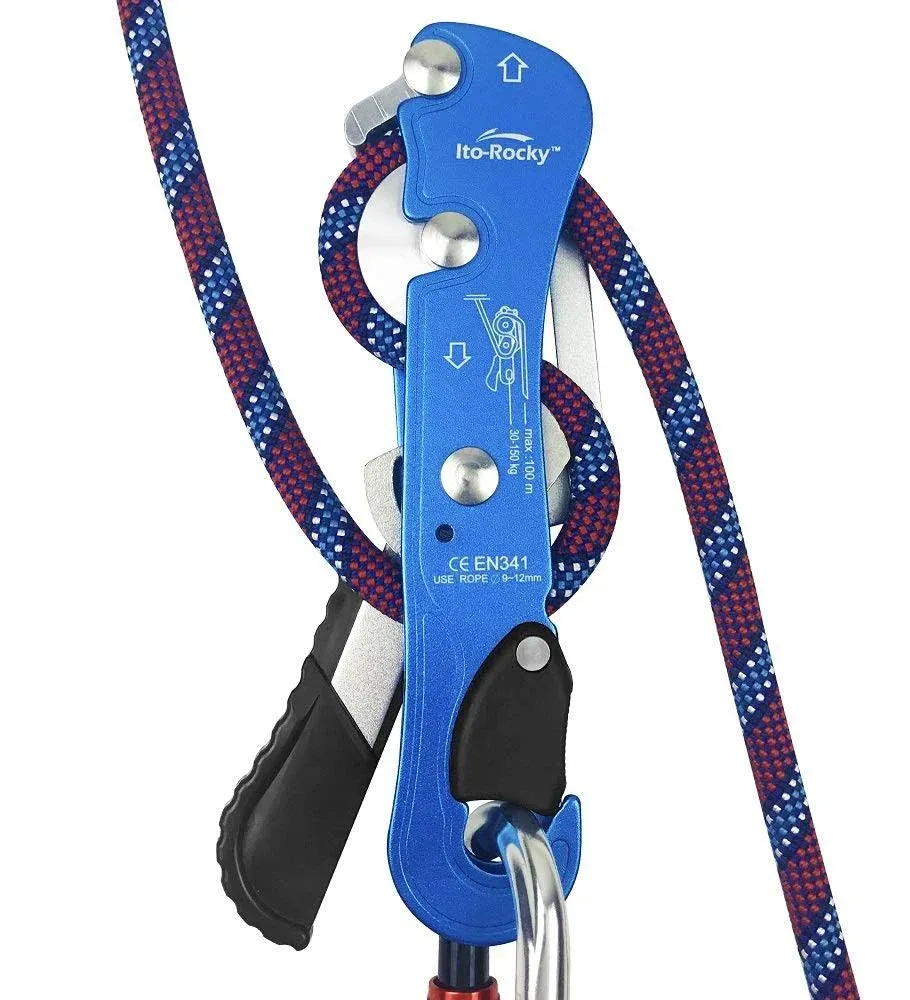 Ito Rocky Climbing Stop Descender Rappelling Anti-Panic Belay Devices for 9-1...