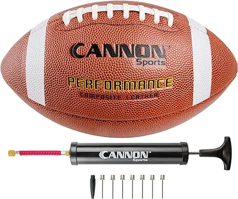 Cannon Sports Leather Composite Official Size Football Indoor and Outdoor with ...