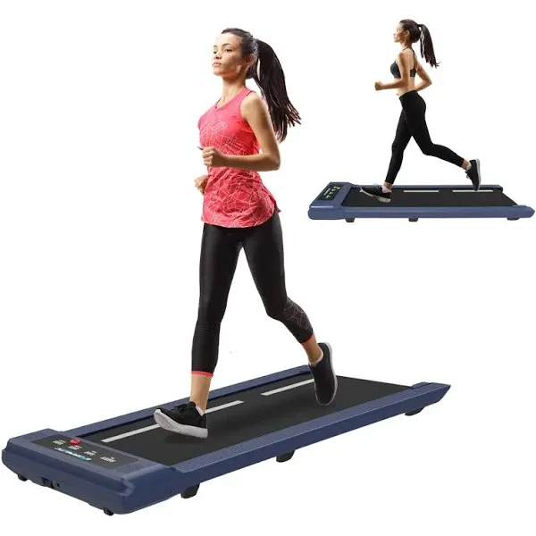 Exerpeutic Supermax 400 lbs. Weight Capacity Walking Pad Treadmill, Heavy Duty Home Office Under Desk Treadmill, Up to 3 MPH Speed