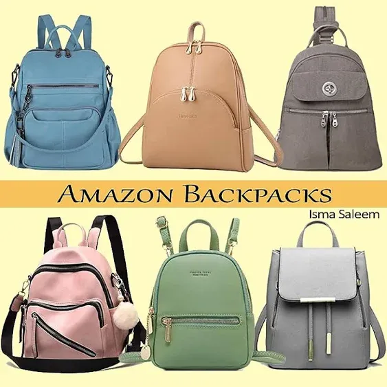 Women Bags Backpack Purse PU Leather Zipper Bags Casual Backpacks Shoulder Bags