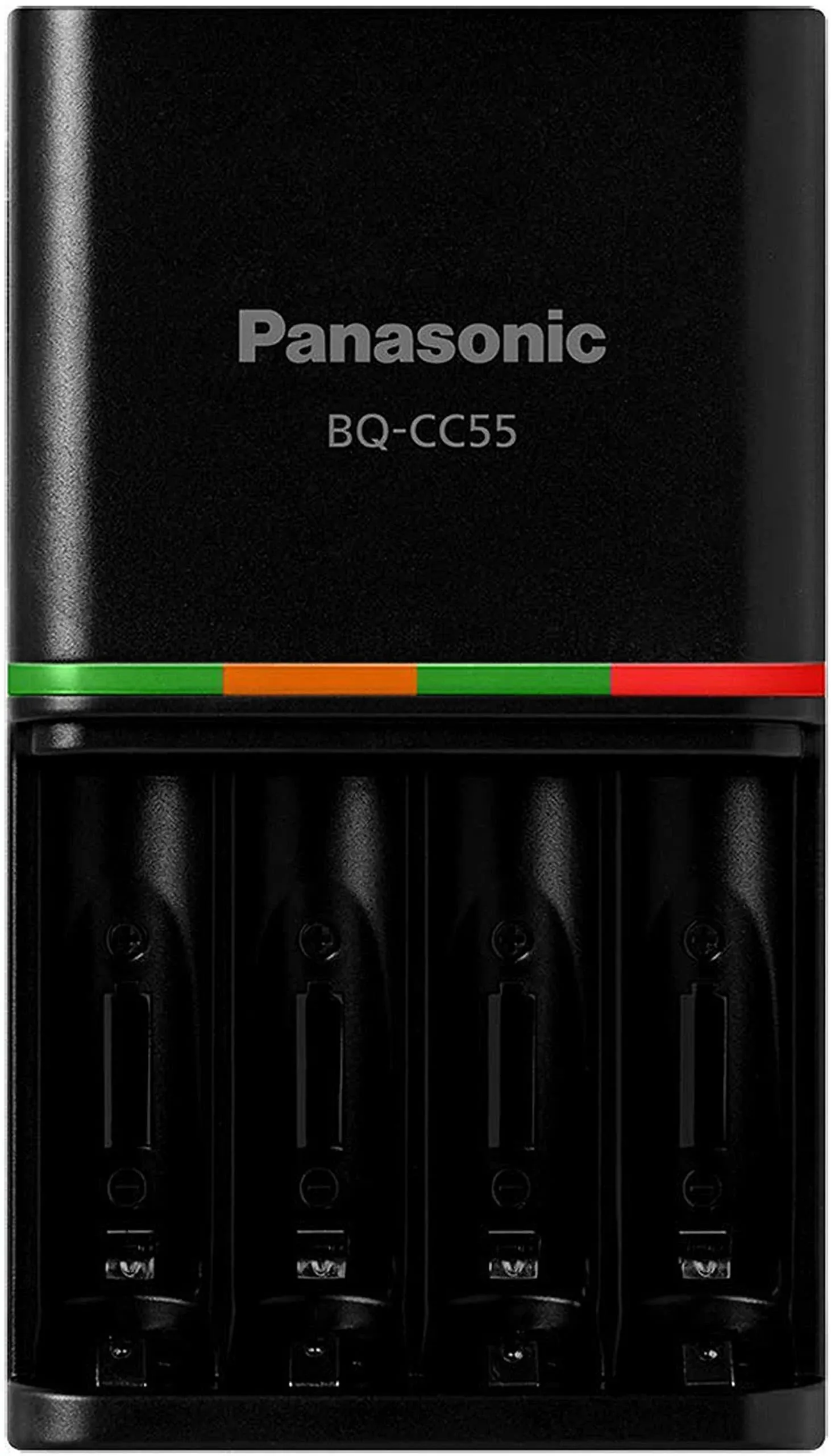 Panasonic BQ-CC55KSBHA Advanced eneloop pro Rechargeable Battery 4 Hour Quick Charger with 4 LED Charge Indicator Lights, Black