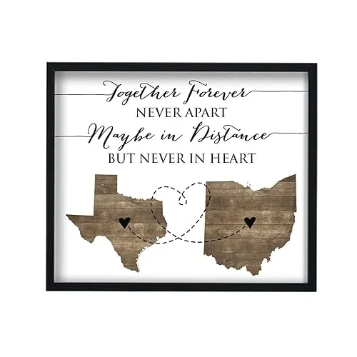 Two State Print | Personalized Grandparent Sign | Long Distance Gift | Going Away Gift | Moving Away Present | State to State Gift | Mother's Day Gift | Father's Day Gift