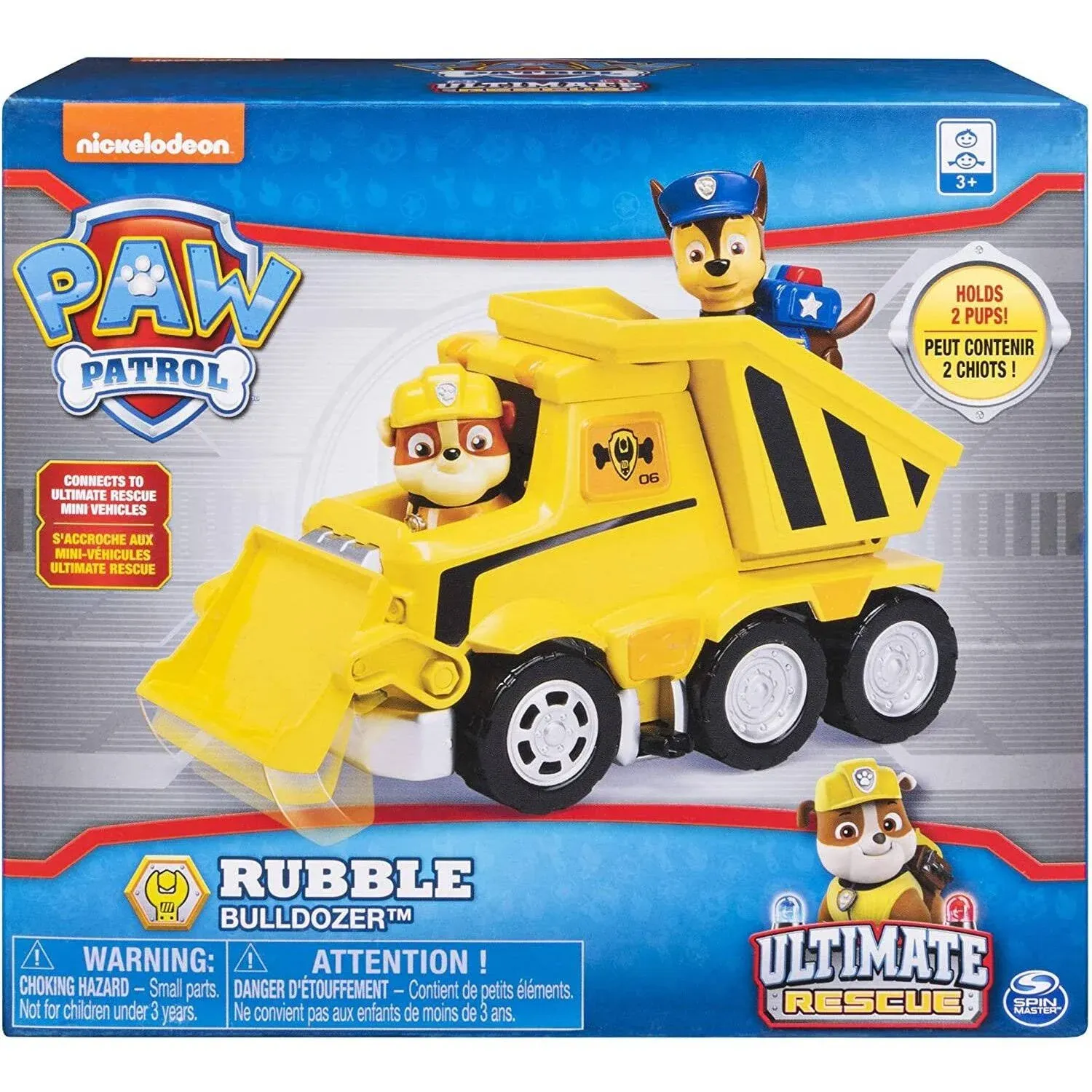 Paw Patrol Ultimate Rescue, Rubble’s Ultimate Rescue Bulldozer with Moving Scoop ...