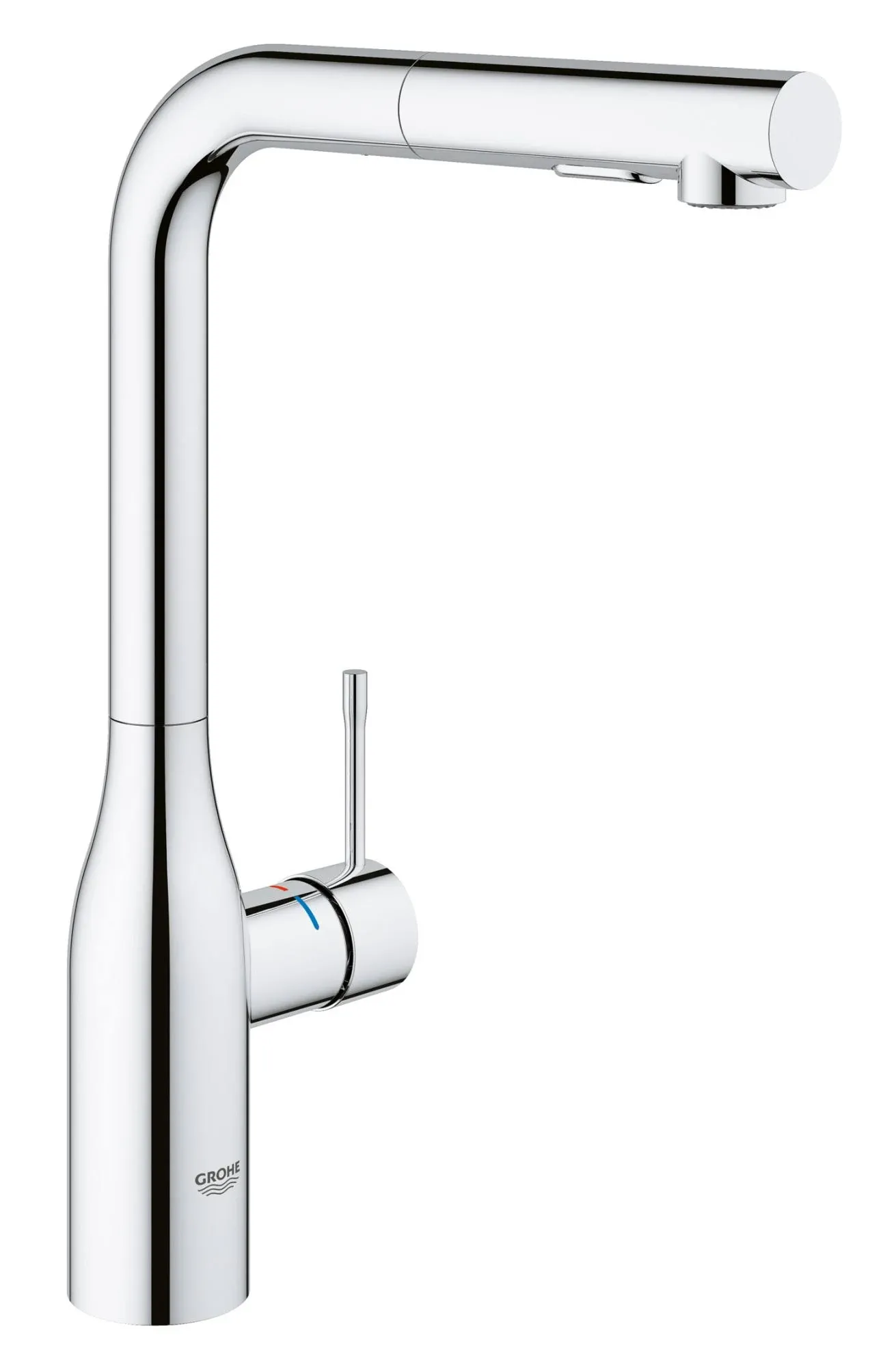 Grohe Essence Single-Handle Pull-Out Kitchen Faucet, Starlight Chrome - 30271000