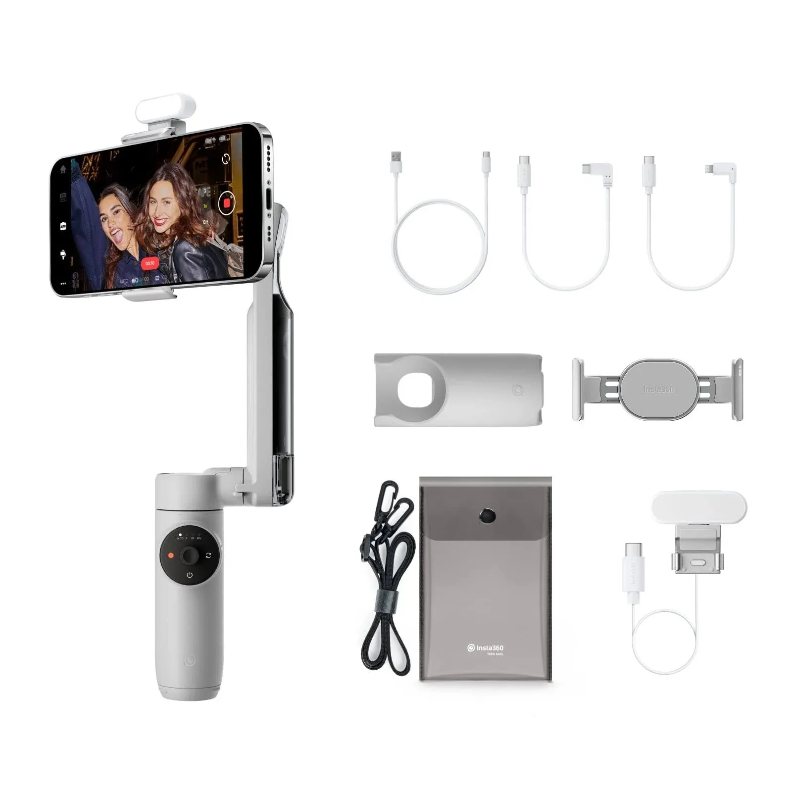 Insta360 Flow Smartphone Gimbal Stabilizer Creator Kit - Gray