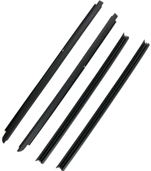 APDTY 144175 Door Window Rubber Belt Weatherstrip Dew Wipe Seal Front Kit